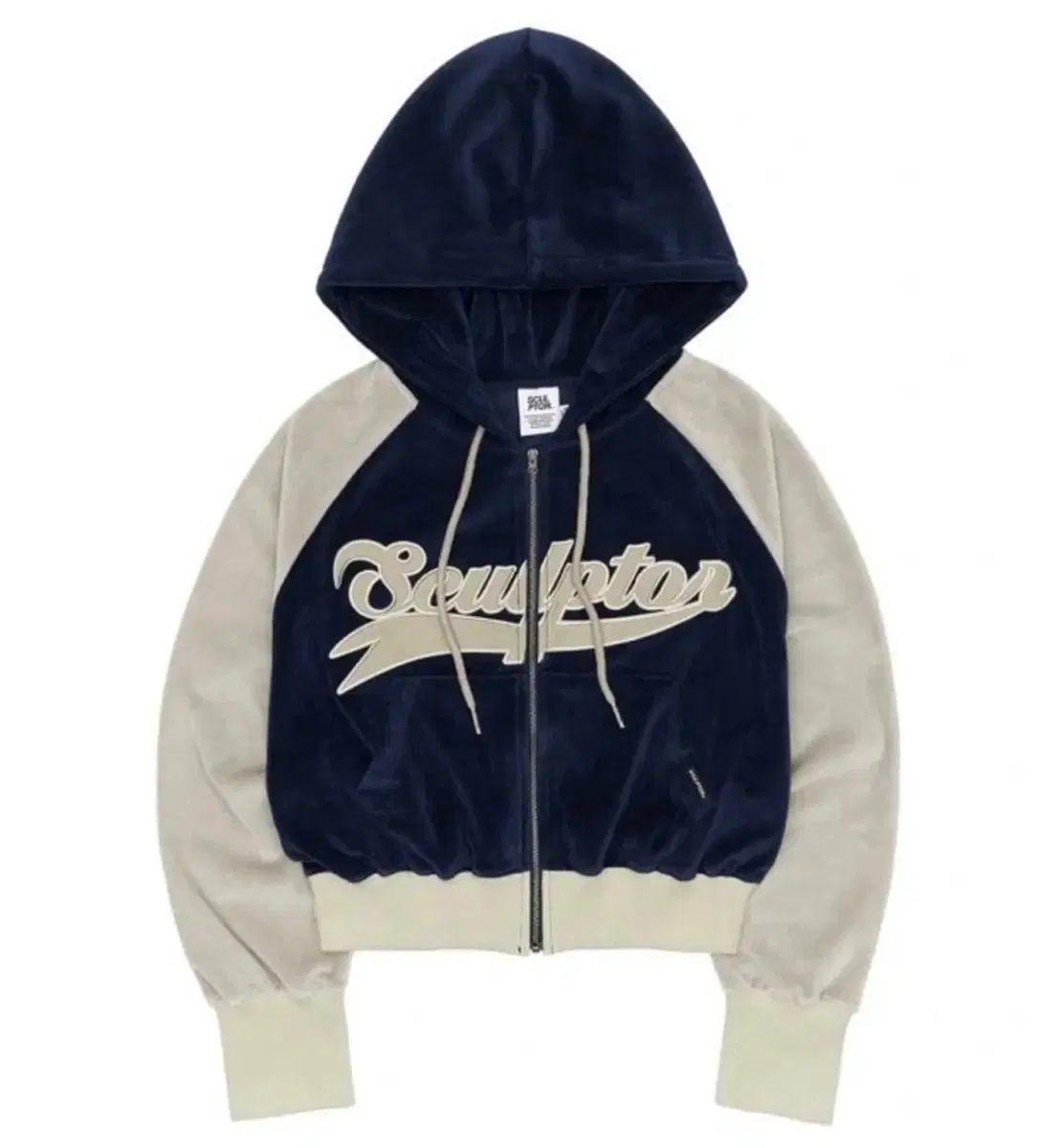SCULPTOR | 스컬프터 Sculptor Cottage Zip-Up Hoodie Navy